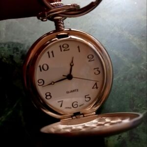 Elegant silver Pocket Watch Japanese movement